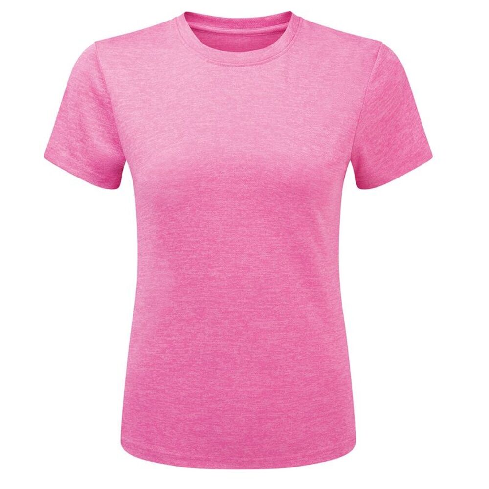 TriDri Womens/Ladies Ion-Charge Textured Recycled T-Shirt / Pink Melange